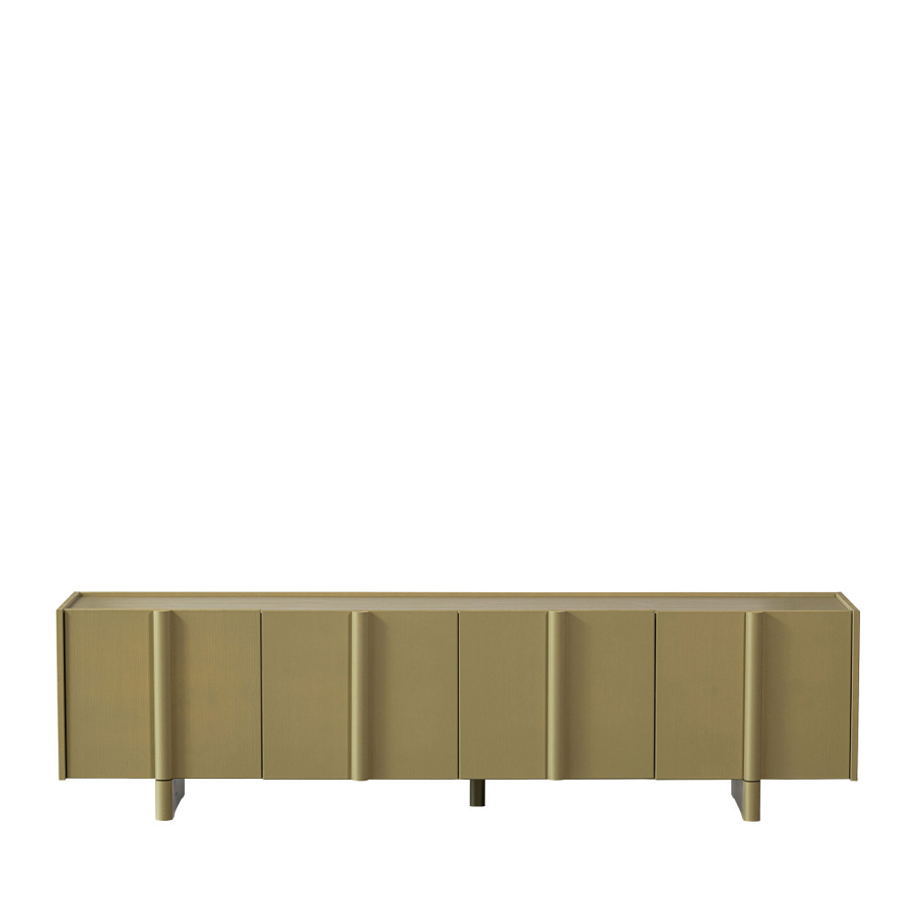 Basu - Meuble TV 4 portes en bois L200cm - Couleur - Vert kaki