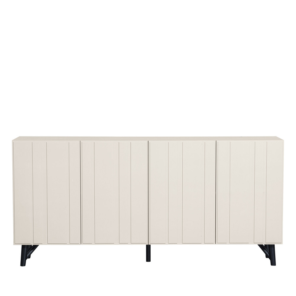 miller - buffet 4 portes en bois l181cm - couleur - blanc