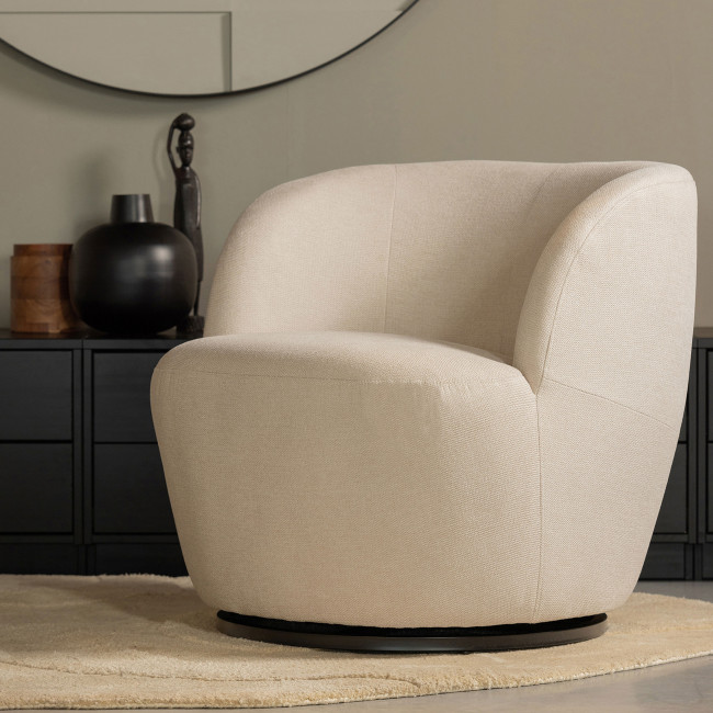 Serra - Fauteuil pivotant design en tissu