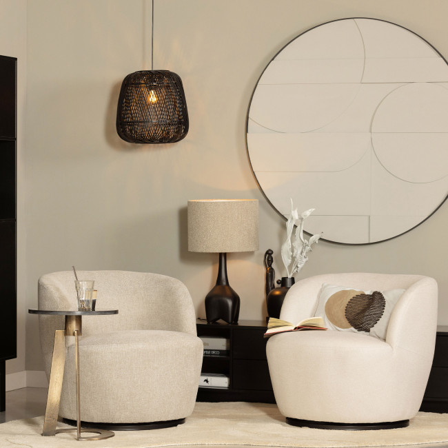 Serra - Fauteuil pivotant design en tissu