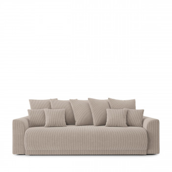 Chloé - Canapé convertible 3 places en velours côtelé L230cm