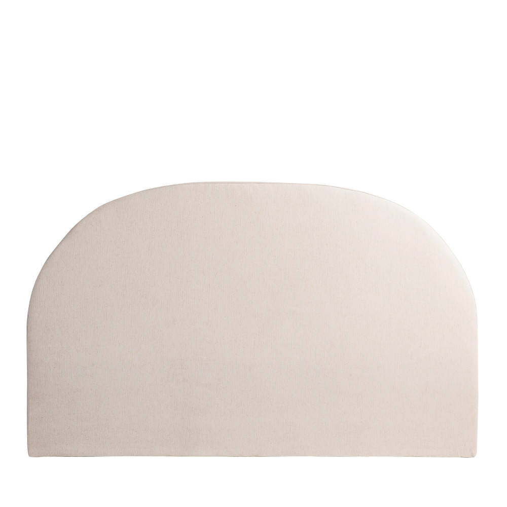 noussa - tête de lit en coton et lin demi-lune l170cm - couleur - naturel