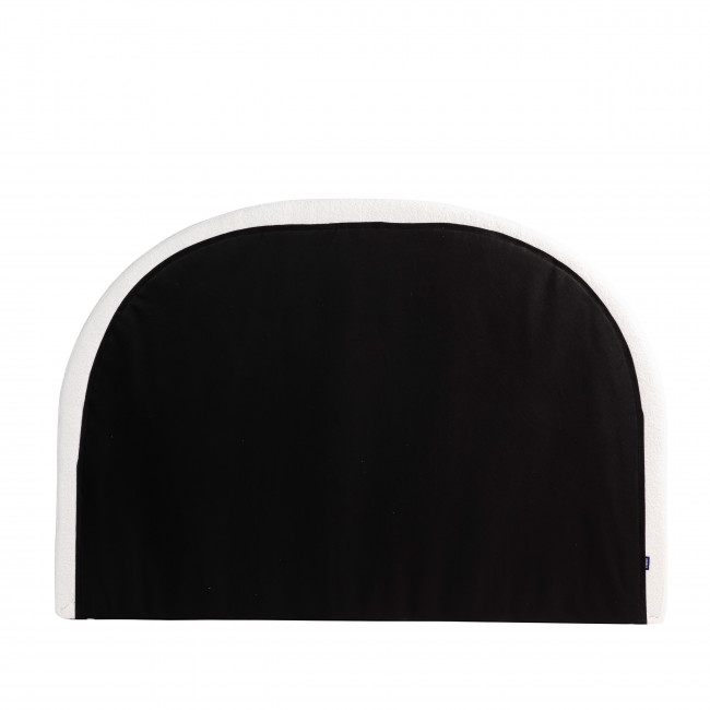 Noussa - Tête de lit en tissu bouclette demi-lune L170cm
