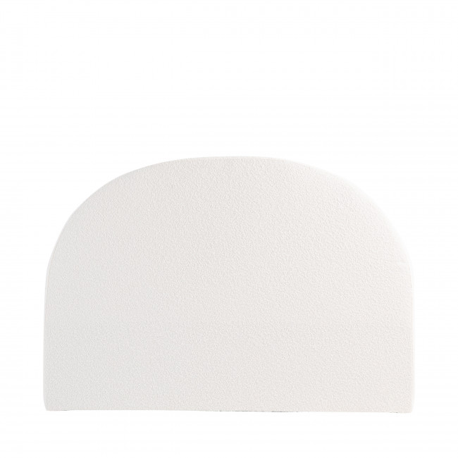 Noussa - Tête de lit en tissu bouclette demi-lune L150cm