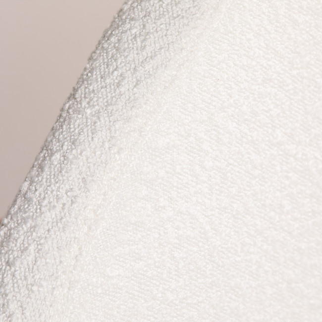 Noussa - Tête de lit en tissu bouclette demi-lune L150cm