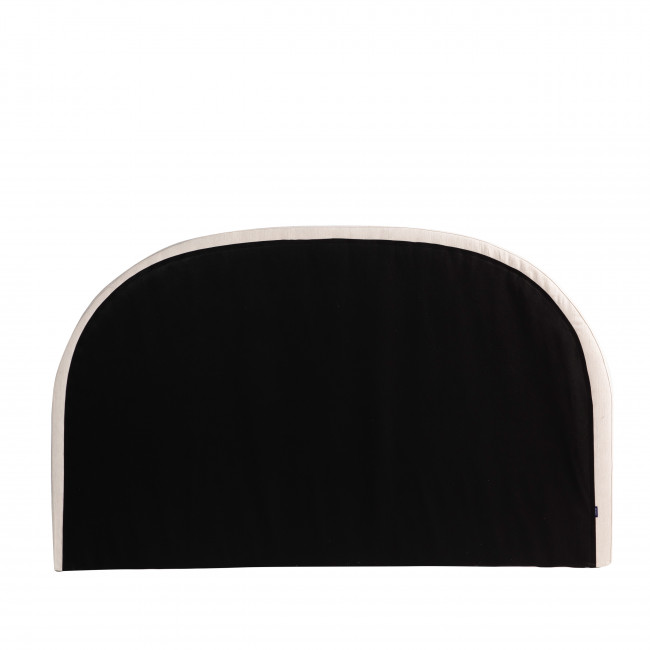 Noussa - Tête de lit en coton et lin demi-lune L150cm