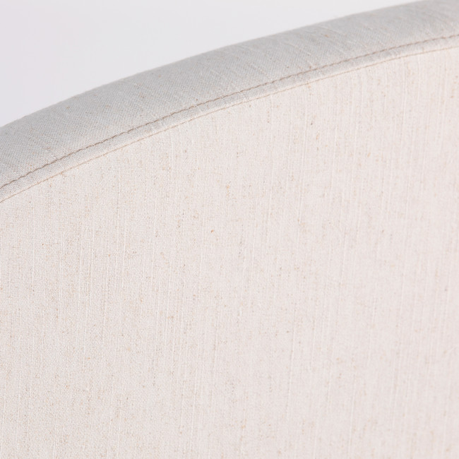 Noussa - Tête de lit en coton et lin demi-lune L150cm