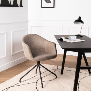 Kooij - Chaise de bureau en tissu et métal