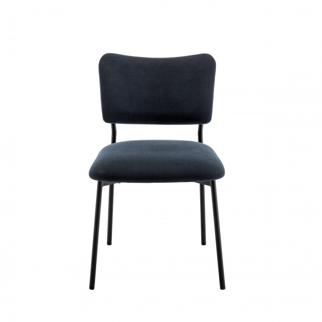 Vander - Lot de 2 chaises en velours côtelé et métal