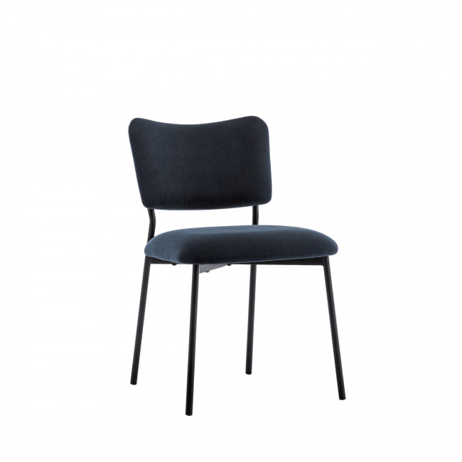 Vander - Lot de 2 chaises en velours côtelé et métal