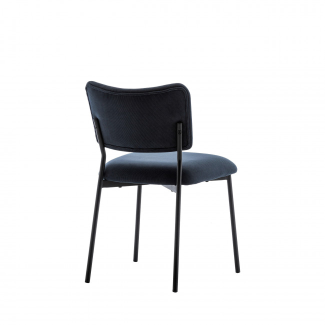 Vander - Lot de 2 chaises en velours côtelé et métal