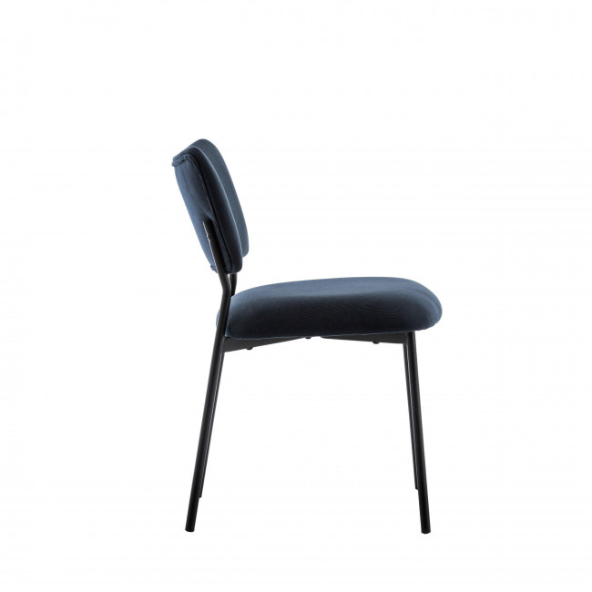 Vander - Lot de 2 chaises en velours côtelé et métal