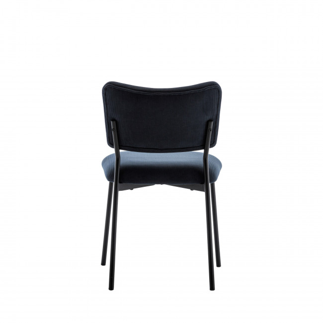 Vander - Lot de 2 chaises en velours côtelé et métal