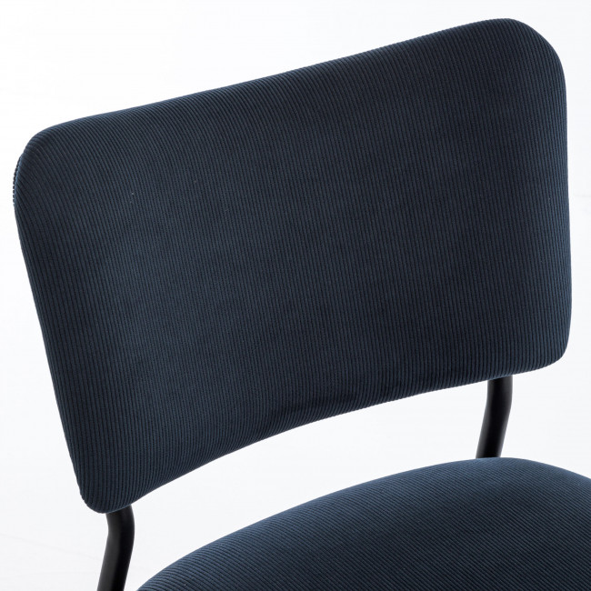 Vander - Lot de 2 chaises en velours côtelé et métal