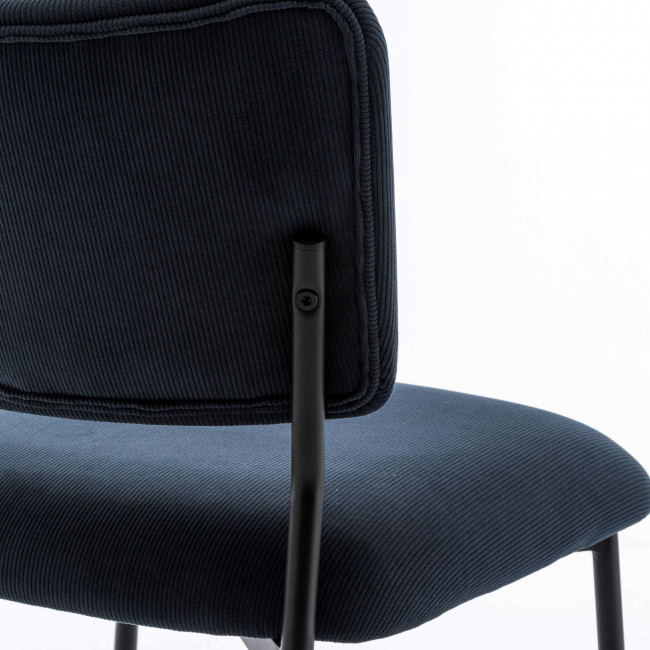 Vander - Lot de 2 chaises en velours côtelé et métal