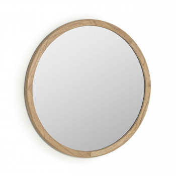 Alum - Miroir rond en bois ø80cm