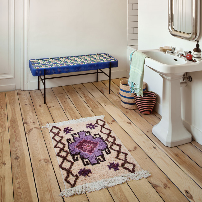 Ibra - Tapis de bain d’inspiration orientale en coton