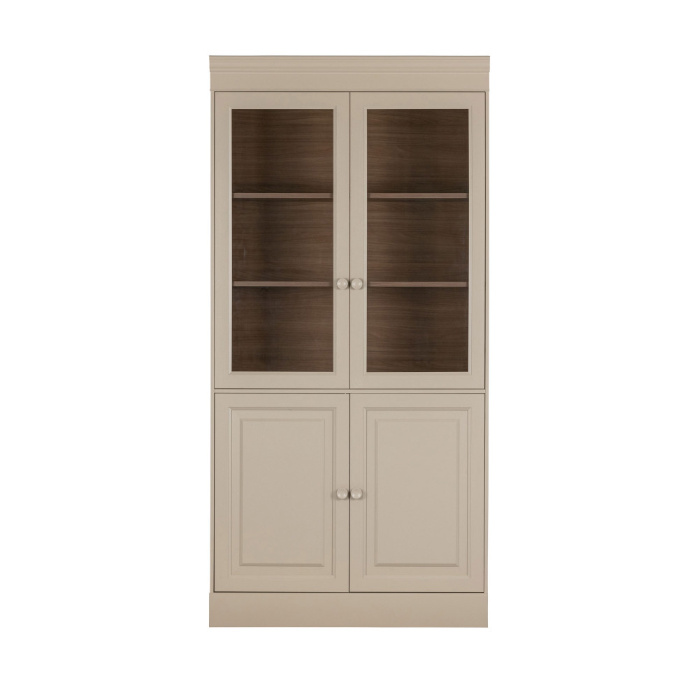 Chow - Vaisselier 4 portes en bois - Couleur - Beige