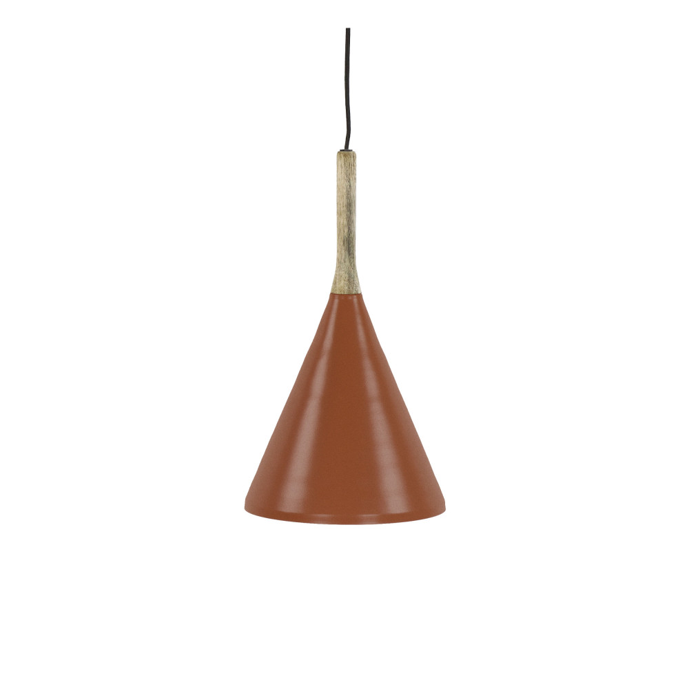 brampton - suspension conique en métal ø25cm - couleur - terracotta