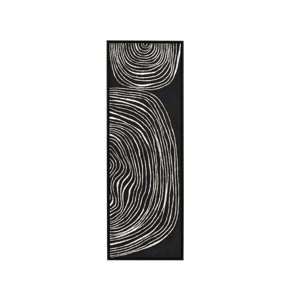 Sestri I - Toile avec cadre - Couleur - Noir, Dimensions - 43x123cm