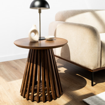 Jambi - Table d'appoint ronde en bois massif ø50cm