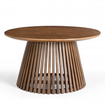 Jambi - Table basse ronde en bois massif ø80cm
