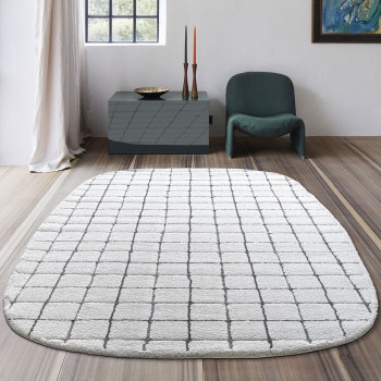 Byron VI - Tapis contemporain ovale
