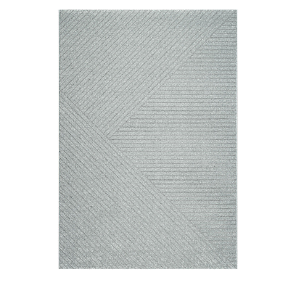 Dixie I - Tapis contemporain à motif géométrique - Couleur - Gris clair, Dimensions - 200x290 cm