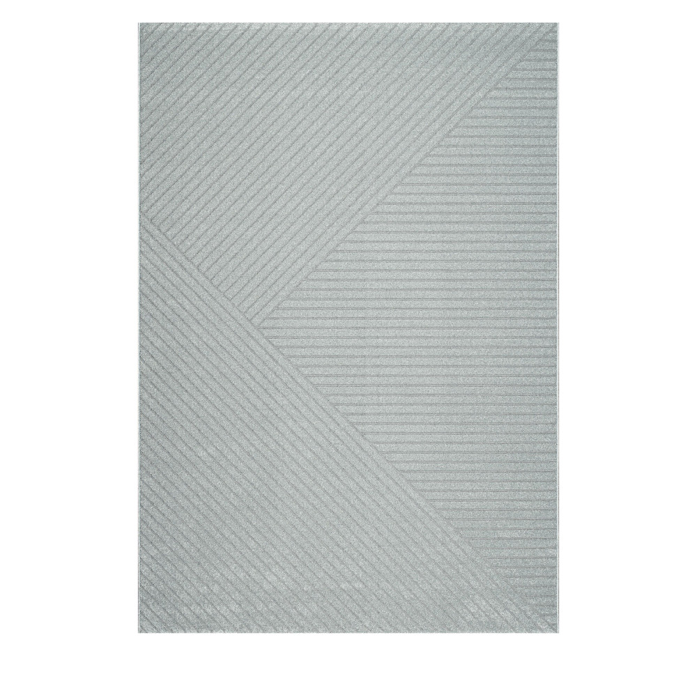 Dixie I - Tapis contemporain à motif géométrique - Couleur - Gris clair, Dimensions - 200x290 cm