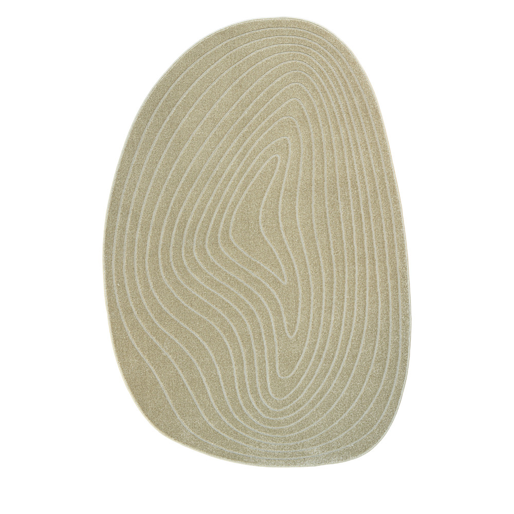 Tapis shaggy à poils longs ultra doux - 120 x 170 cm - Taupe reflet beige -  DOLCE