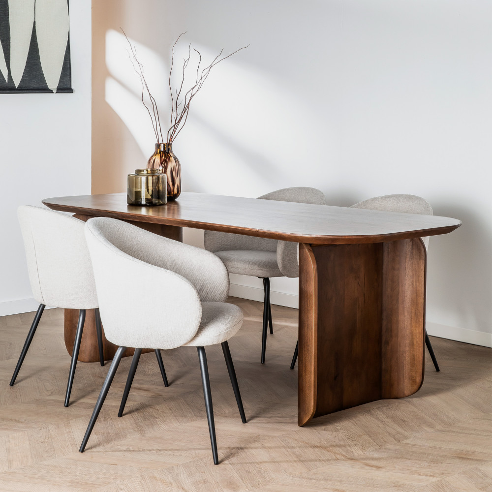 Table à manger et chaise en bois massif pour bébé