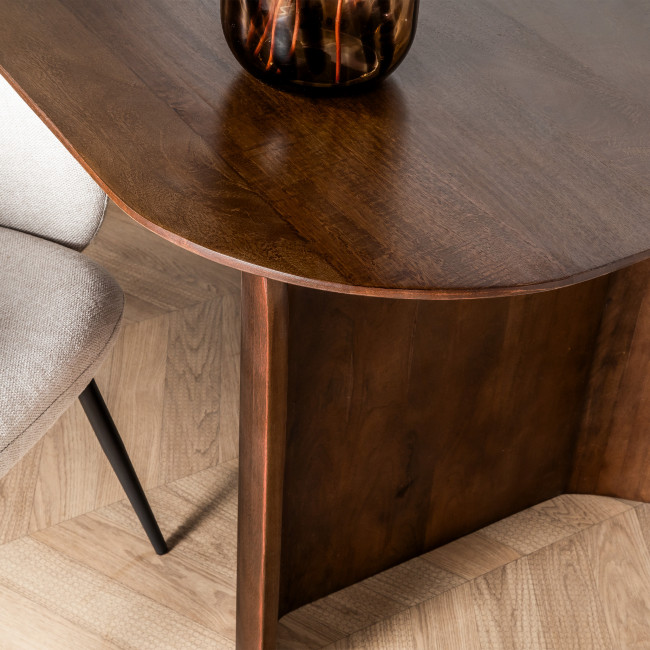 Dumai - Table à manger en bois massif 200x90cm