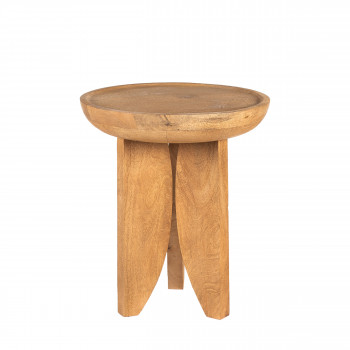 Jepara - Table d'appoint ronde en bois massif ø45cm