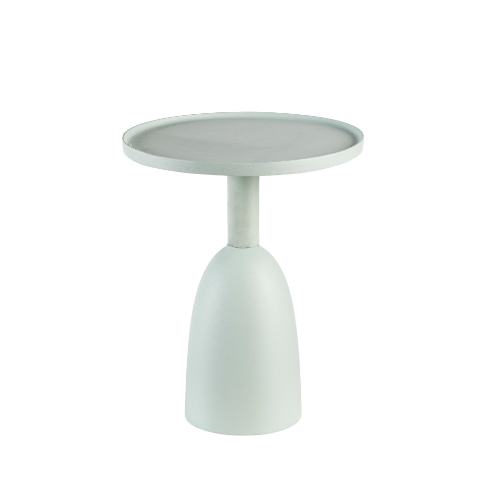 Témara - Table d'appoint ronde en aluminium ø41cm - Couleur - Bleu clair