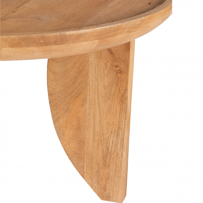 Jepara - Table basse ronde en bois massif ø84cm