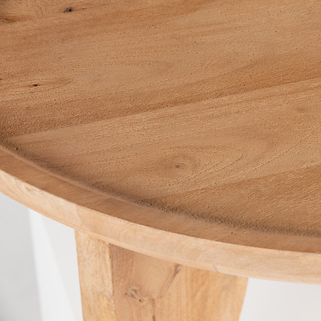 Jepara - Table basse ronde en bois massif ø84cm
