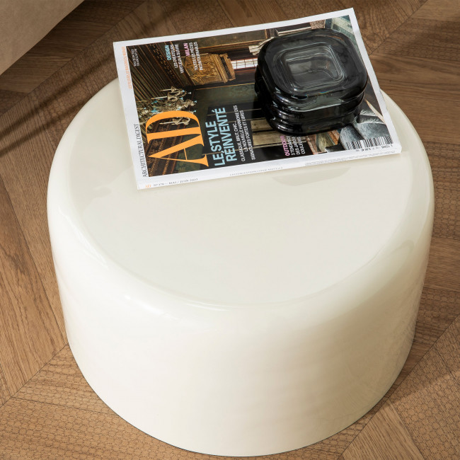 Pati - Table d'appoint ronde en aluminium émaillée ø42cm