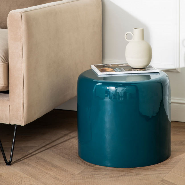 Pati - Table d'appoint ronde en aluminium émaillée ø43cm