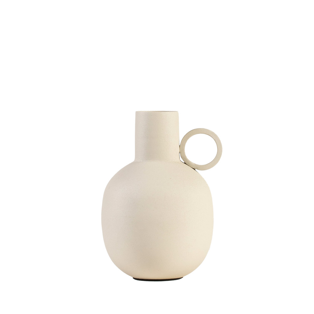 Zag - Vase décoratif finition poudrée ø13cm - Couleur - Beige