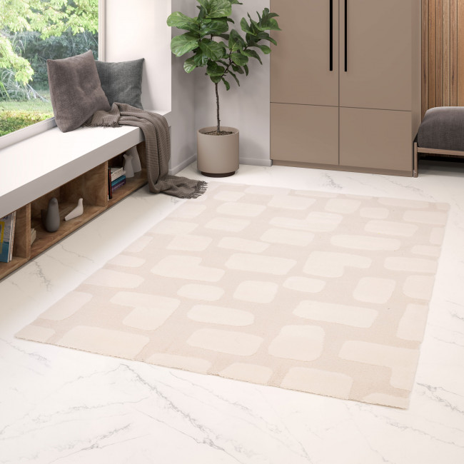 Elim I - Tapis contemporain à motif géométrique