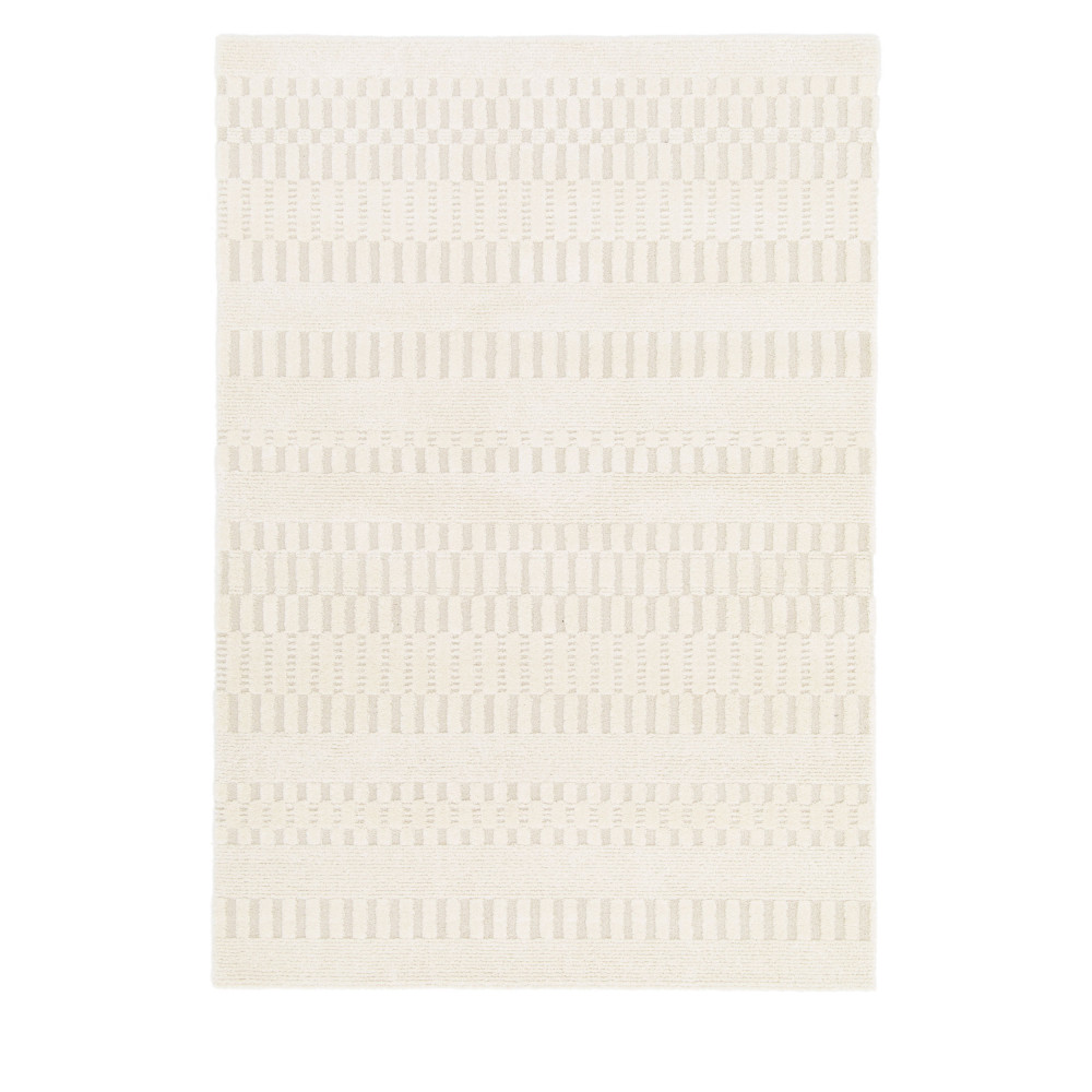elim ii - tapis contemporain à motif géométrique - couleur - ecru, dimensions - 160x230 cm