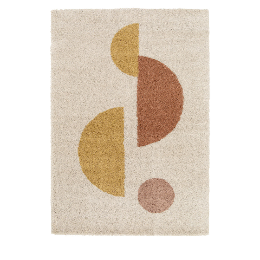 Loxton - Tapis contemporain à motif géométrique - Couleur - Ecru, Dimensions - 160x230 cm