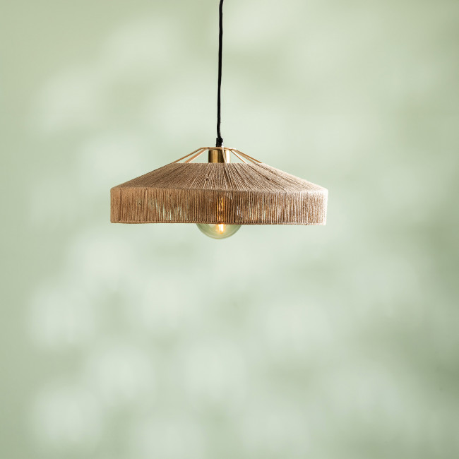 Hanoïa - Suspension en jute et métal ø41cm