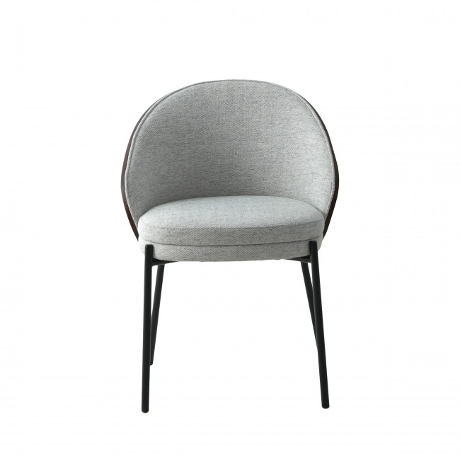 Canelas - Lot de 2 chaises en tissu et métal