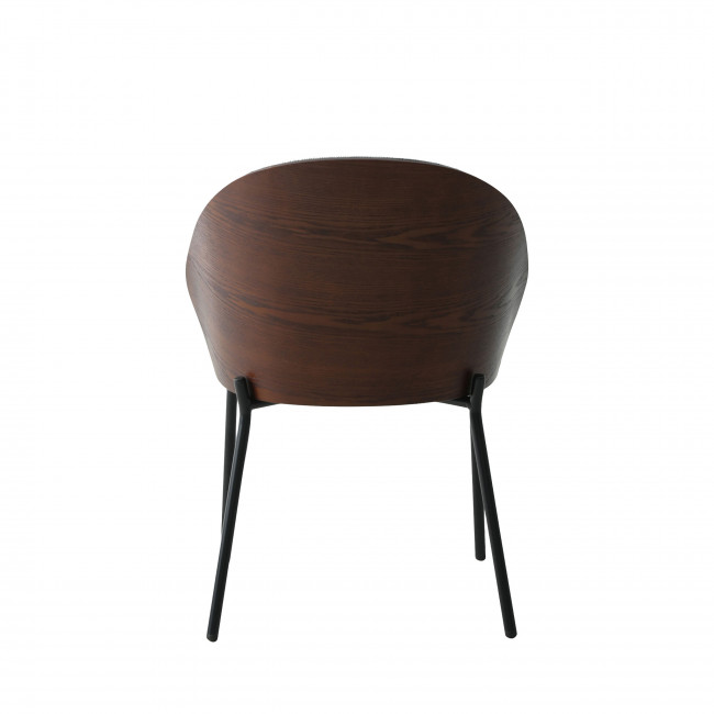 Canelas - Lot de 2 chaises en tissu et métal