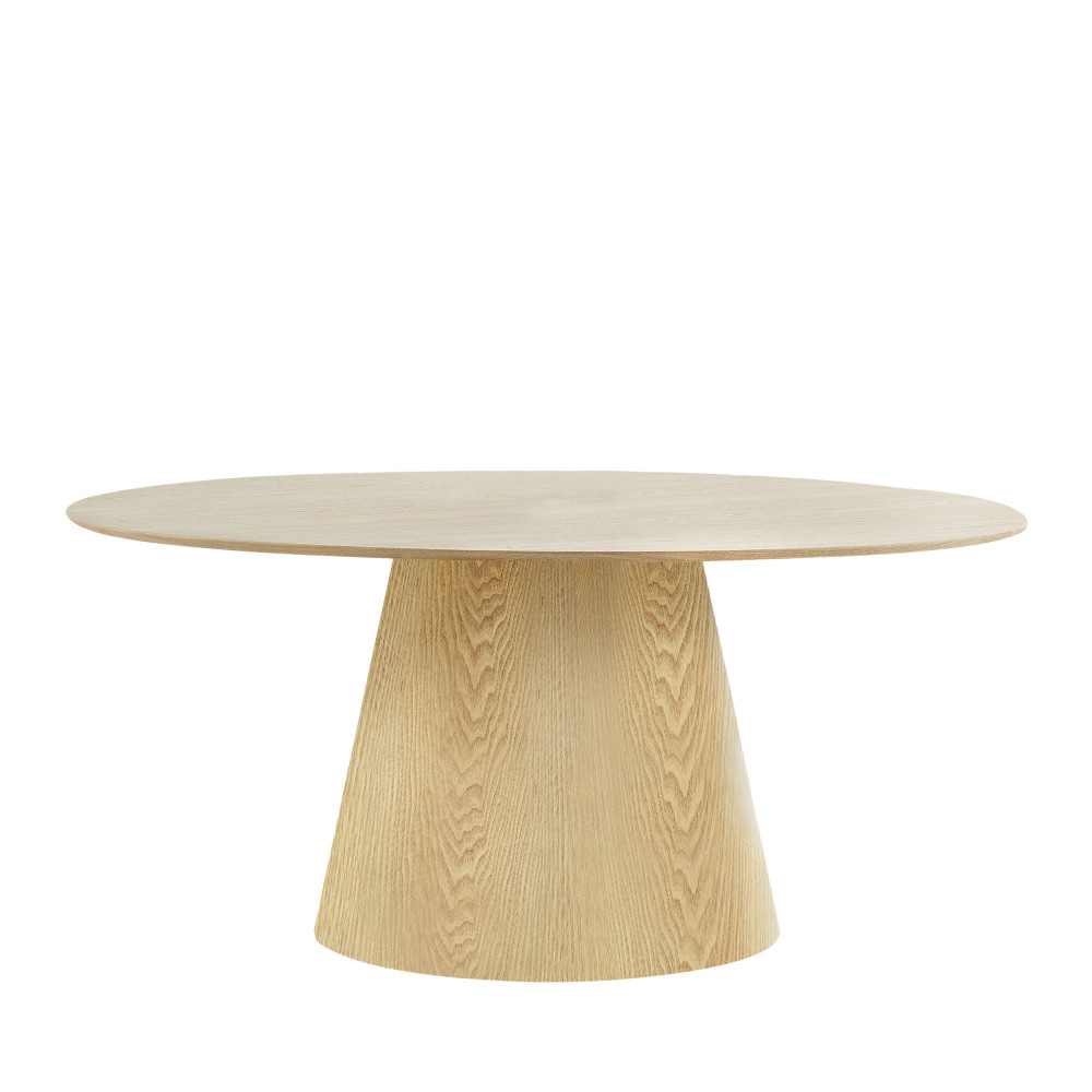 Bolton - Table à manger ovale en bois 160x90cm - Couleur - Bois clair
