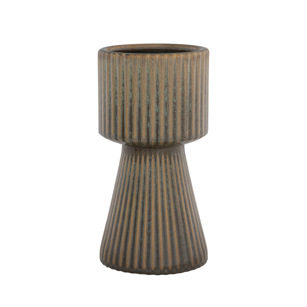 Merida - Cache-pot en céramique ø15cm - Couleur - Marron