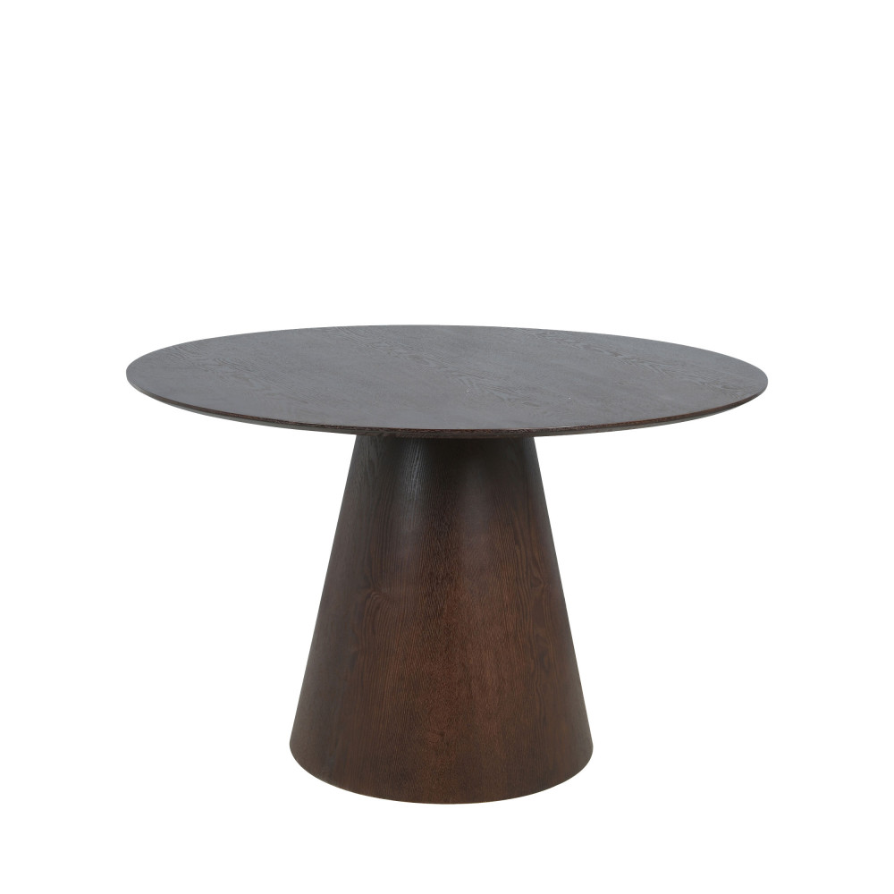 Bolton - Table à manger ronde en bois ø120cm - Couleur - Bois foncé