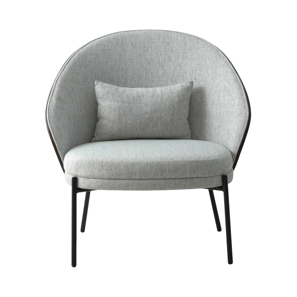 canelas - fauteuil en tissu et métal - couleur - gris clair