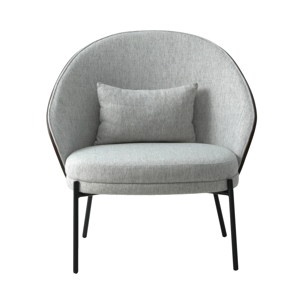 Canelas - Fauteuil en tissu et métal - Couleur - Gris clair